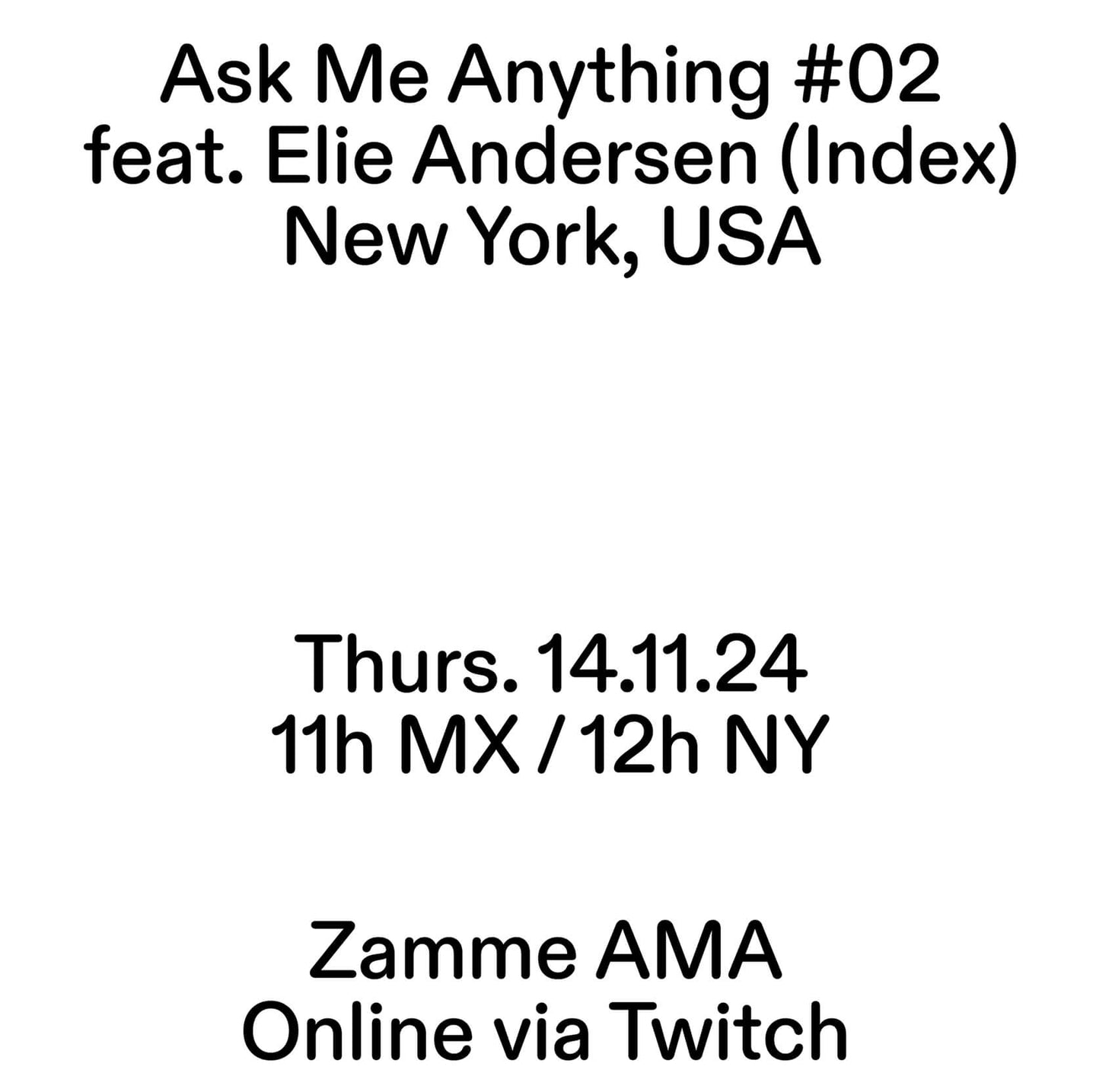 Ask Me Anything #02 feat. Elie Andersen (Index)
