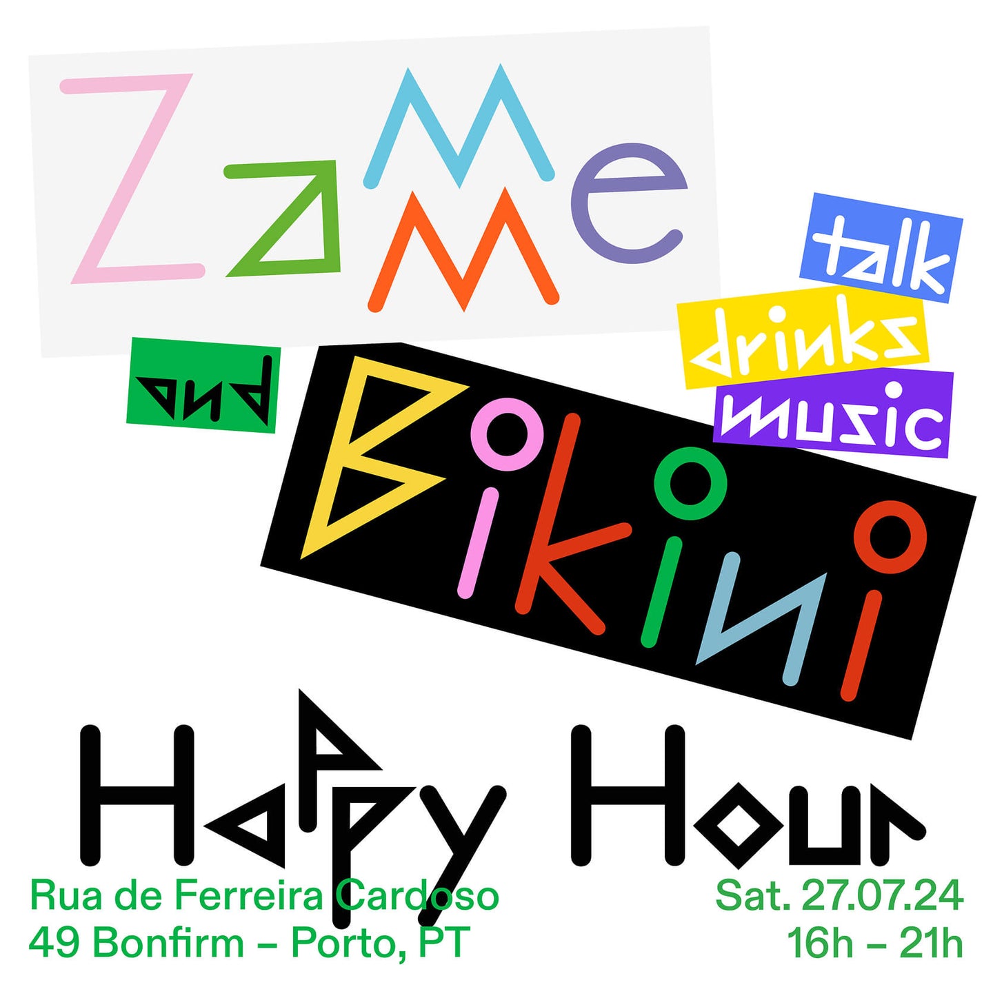 Zamme x Bikini Happy Hour; plática, drinks, música