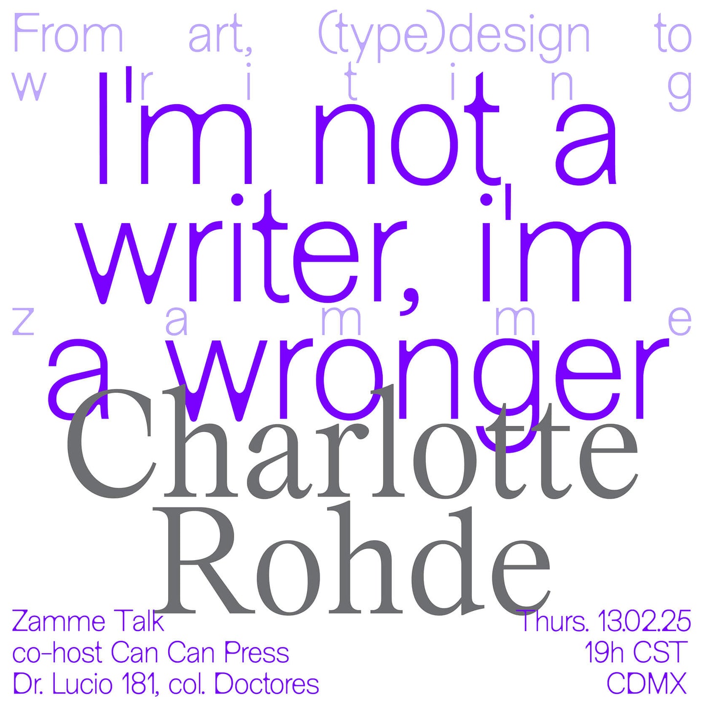 I'm not a writer, I'm a wronger