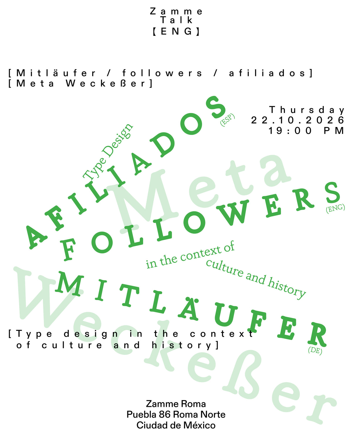 Mitläufer, tag-alongs, afiliados — Type design in the context of culture and history