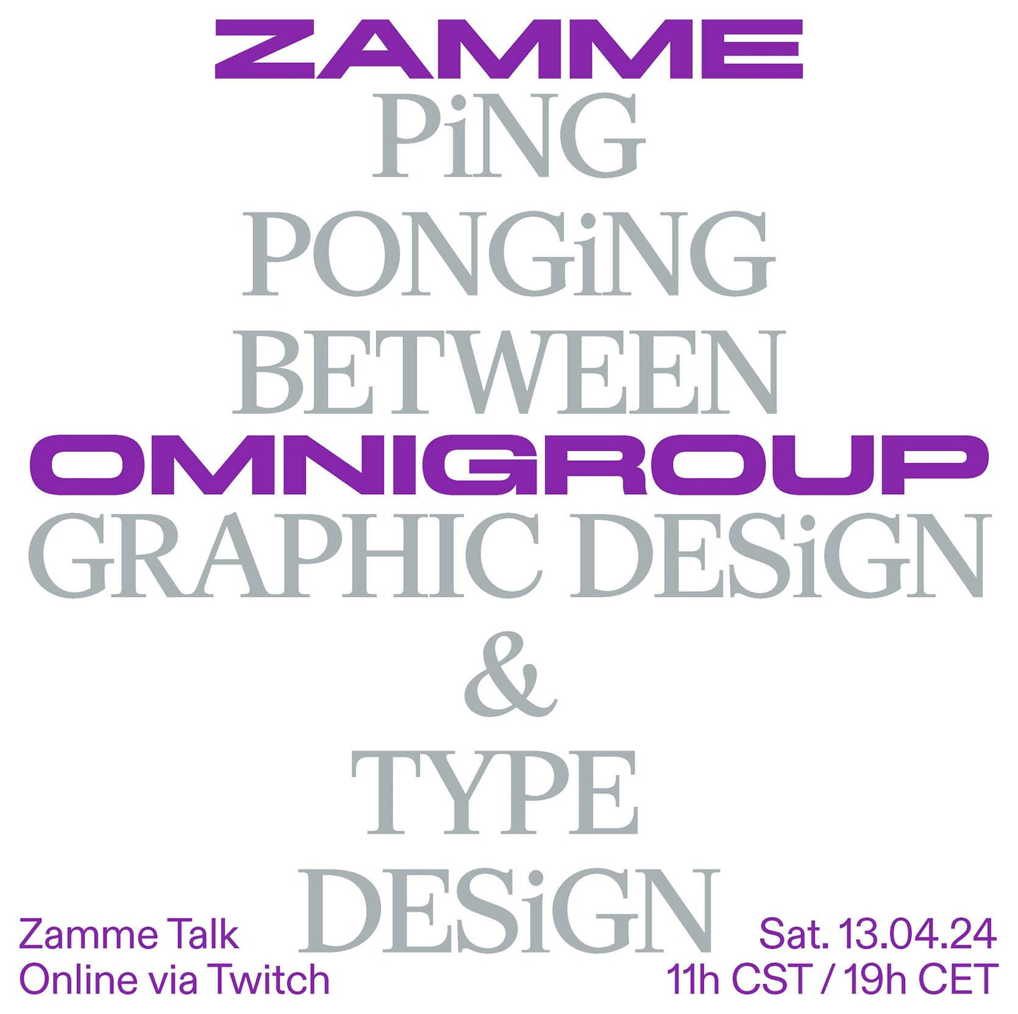 Ping ponging between graphic design & type design